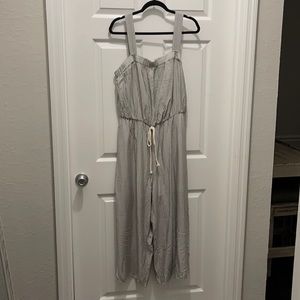 Sleeveless Striped Jumpsuit